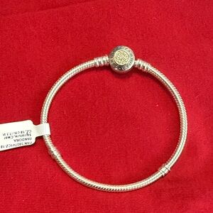 Pandora Silver Bracelet with Gold Detail